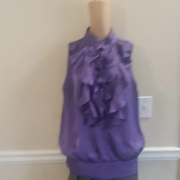4/$20 Purple Ruffled Sleeveless Top - Picture 5 of 11